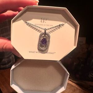 bomb party OG  Hematite and Purple Pendant Necklace